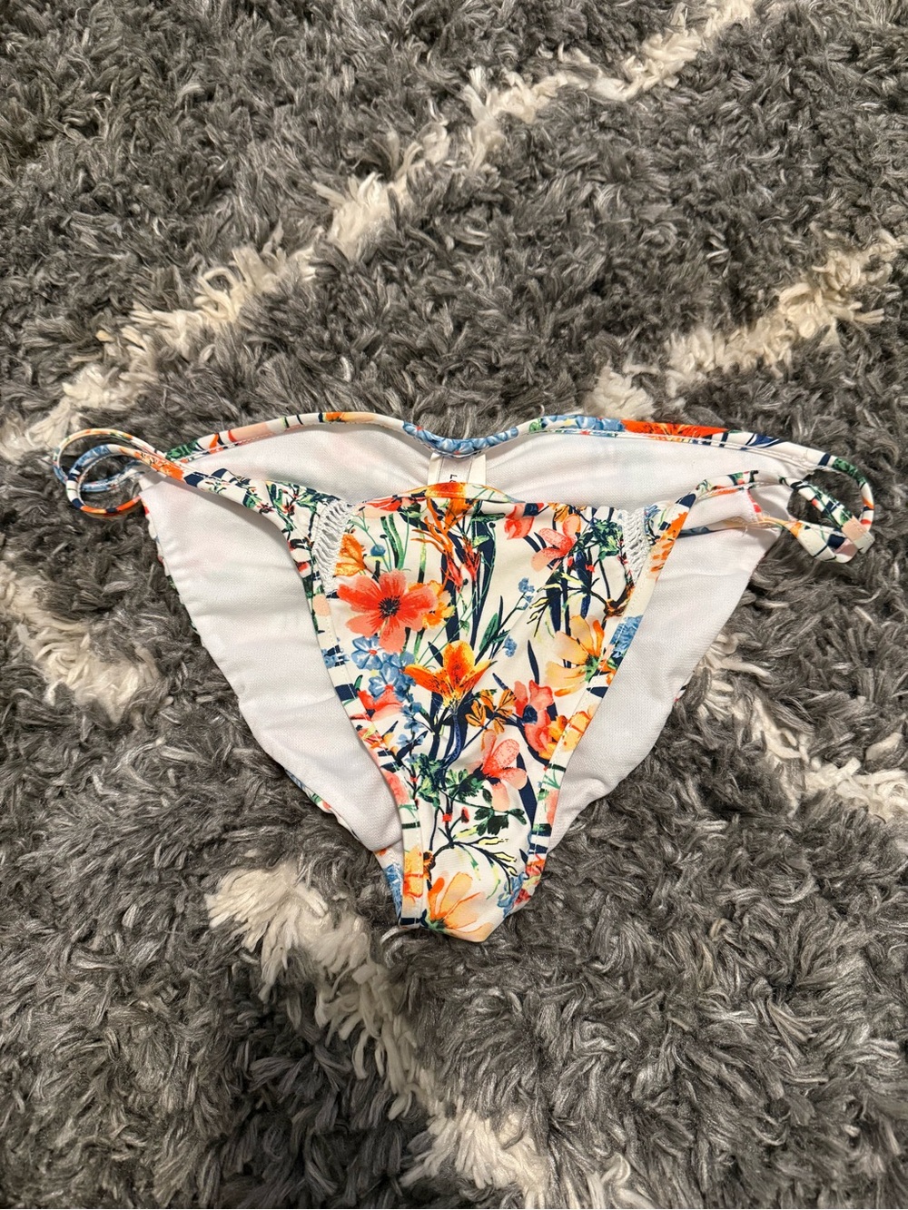 Colorful Garden Side Strap Hipster Bikini Bottom- Lucky Brand Medium